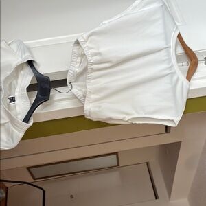 SHEIN White Sleeveless Top and shorts. Never been worn
